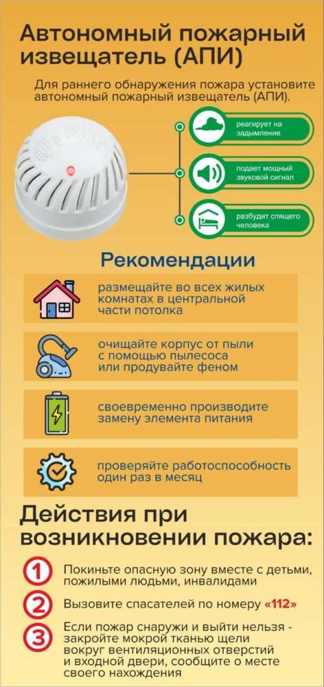 автономный пожарный извещатель