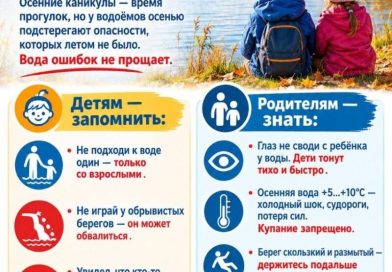 Осенние каникулы у воды. Чек-лист чек-лист